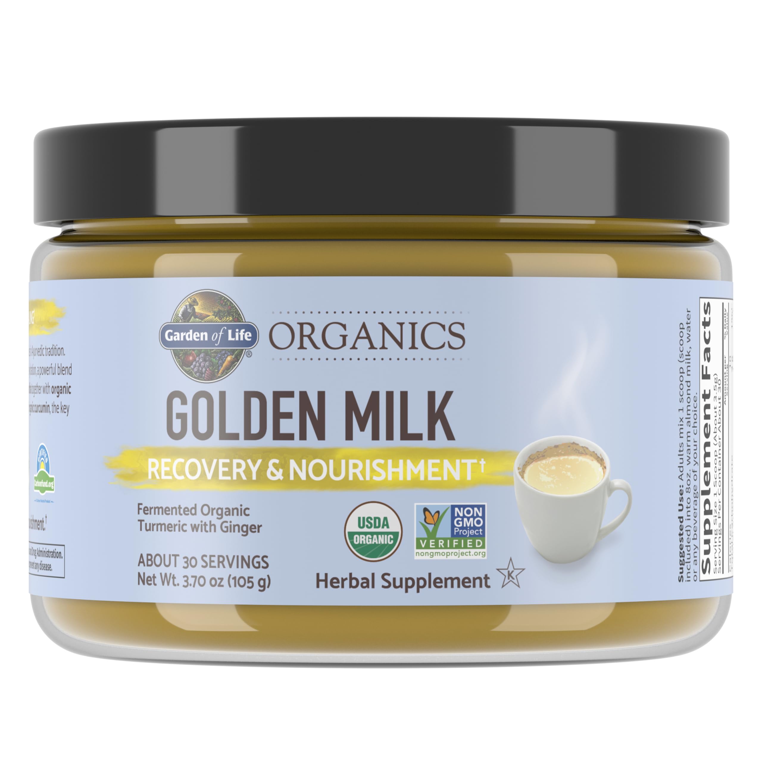 Foto 1 | Suplemento Garden Of Life Organics Golden Milk Powder 30 Porciones - Venta Internacional.