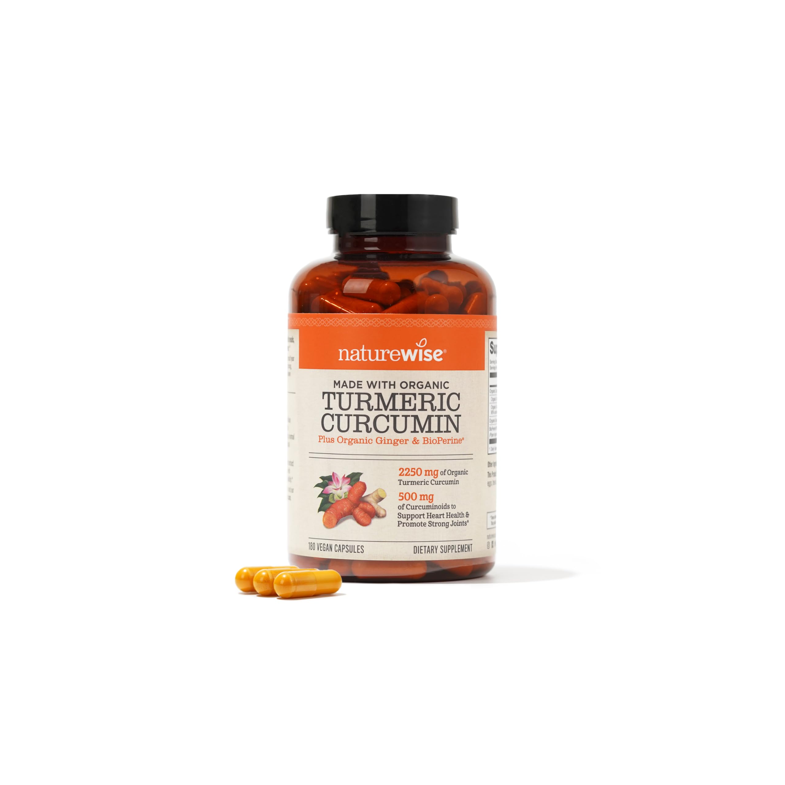 Foto 2 pulgar | Suplemento Naturewise, Curcumina, Cúrcuma, 2250 Mg, 180 Cápsulas - Venta Internacional.
