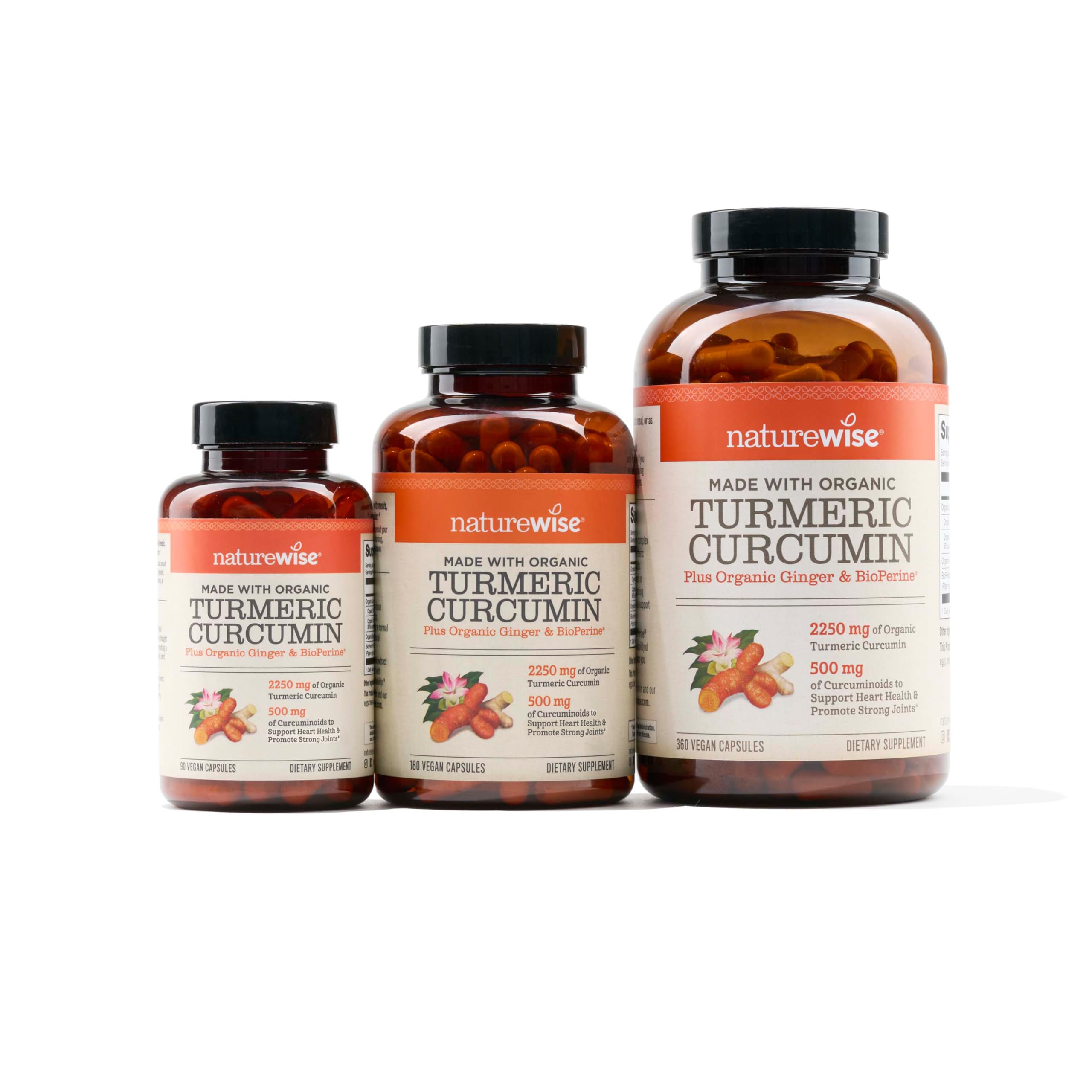 Foto 3 pulgar | Suplemento Naturewise, Curcumina, Cúrcuma, 2250 Mg, 180 Cápsulas - Venta Internacional.