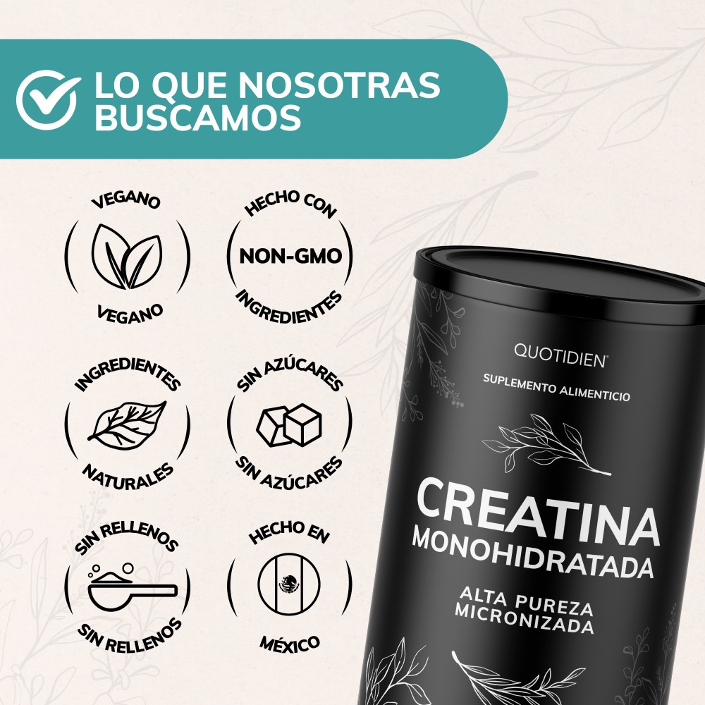 Foto 5 pulgar | Suplemento Alimenticio Quotidien Creatina Monohidratada Micronizada 450g