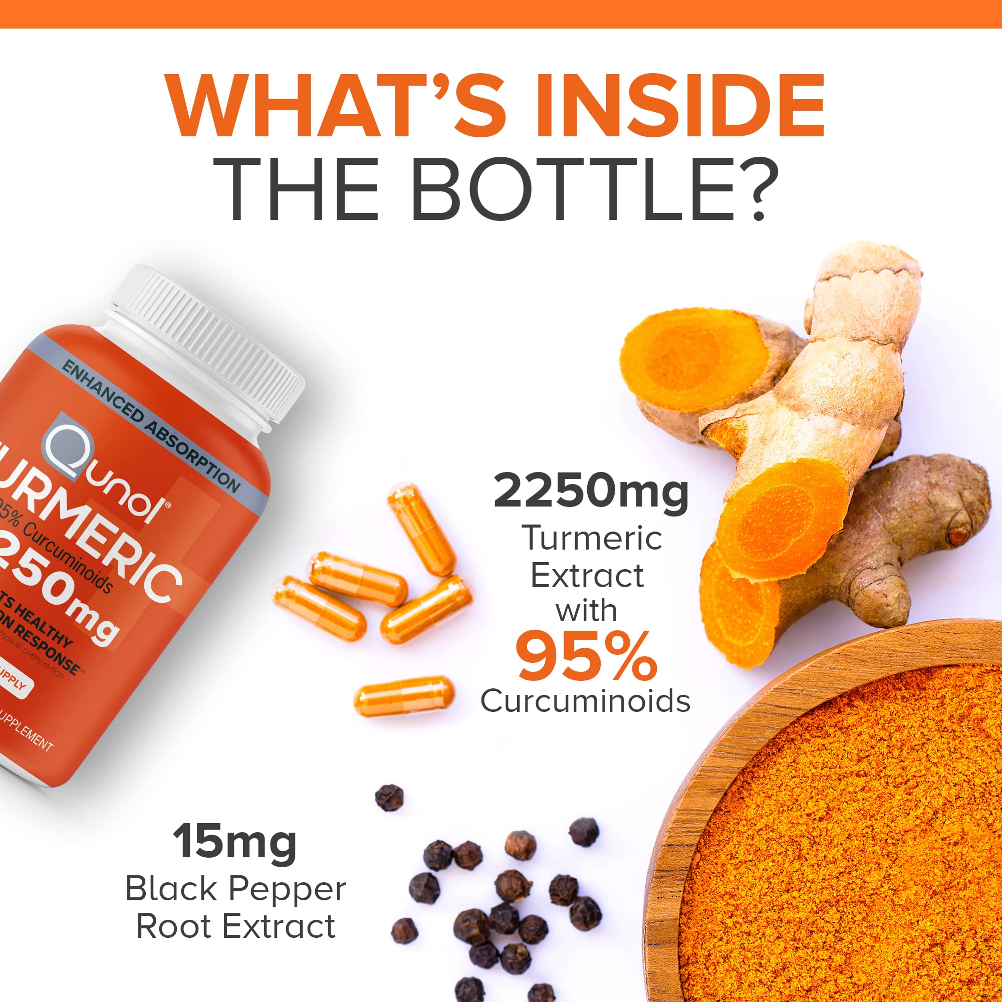Foto 3 pulgar | Suplemento De Curcumina De Cúrcuma Qunol 2250 Mg Con Pimienta Negra - Venta Internacional.