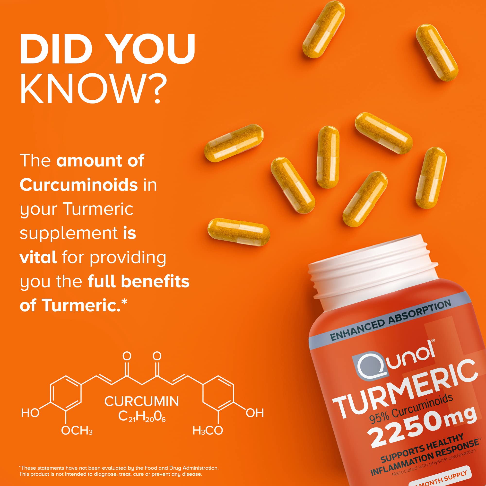 Foto 5 pulgar | Suplemento De Curcumina De Cúrcuma Qunol 2250 Mg Con Pimienta Negra - Venta Internacional.