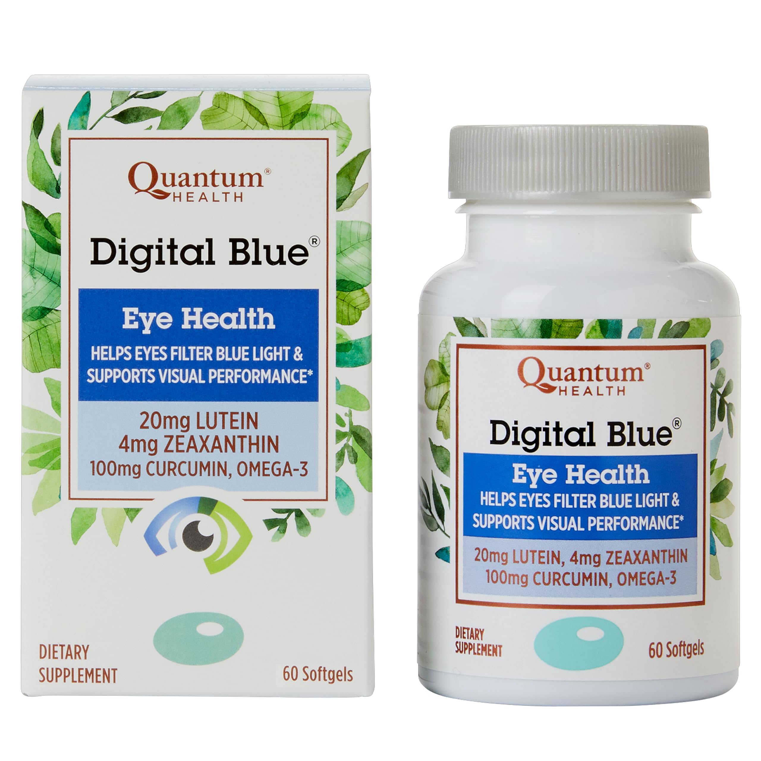 Foto 2 pulgar | Suplementos Quantum Health Digital Blue Eye Health 60 Cápsulas Blandas - Venta Internacional.
