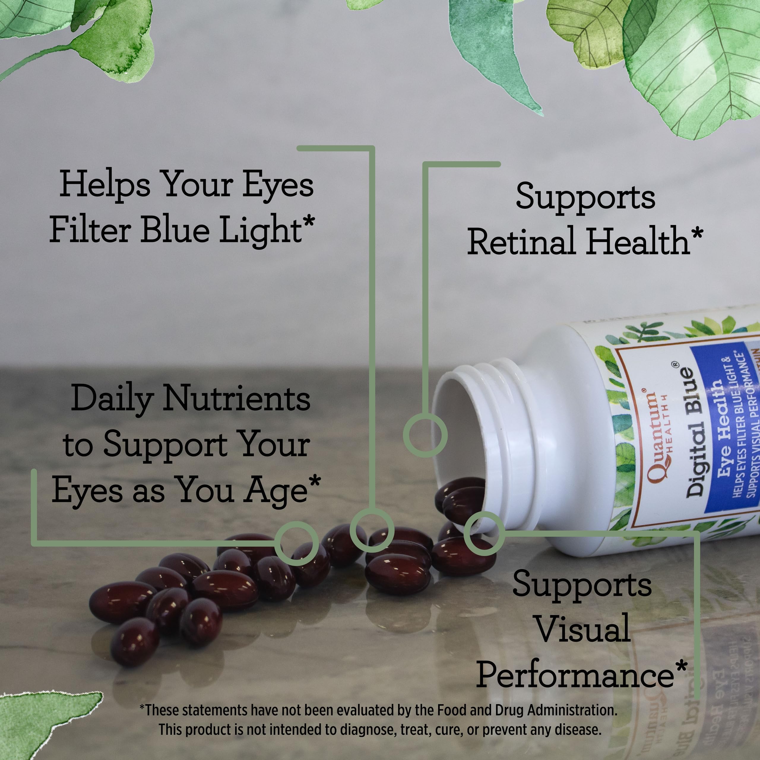 Foto 4 | Suplementos Quantum Health Digital Blue Eye Health 60 Cápsulas Blandas - Venta Internacional.