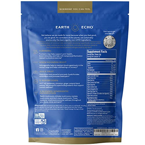 Foto 4 pulgar | Suplemento de Cúrcuma en Polvo Earth Echo Golden Superfood Bliss 125 g - Venta Internacional