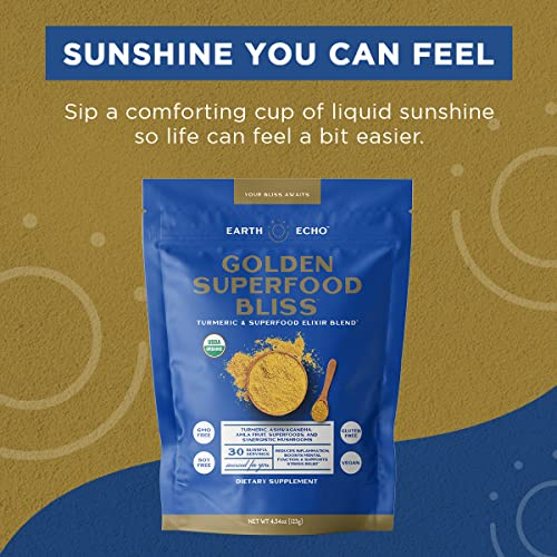 Foto 5 pulgar | Suplemento de Cúrcuma en Polvo Earth Echo Golden Superfood Bliss 125 g - Venta Internacional