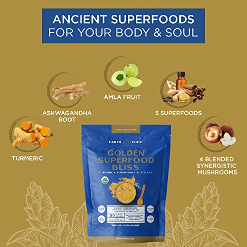 Foto 7 pulgar | Suplemento de Cúrcuma en Polvo Earth Echo Golden Superfood Bliss 125 g - Venta Internacional