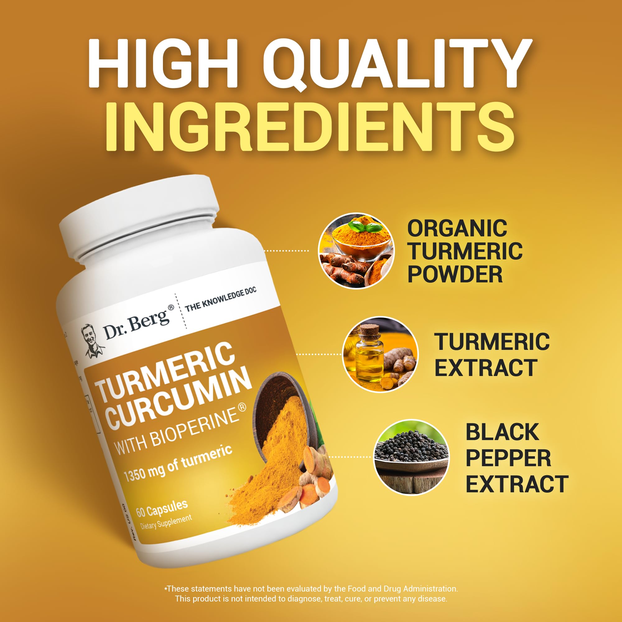 Foto 6 pulgar | Suplemento De Curcumina De Cúrcuma Dr. Berg 1350 Mg Con Pimienta Negra - Venta Internacional.