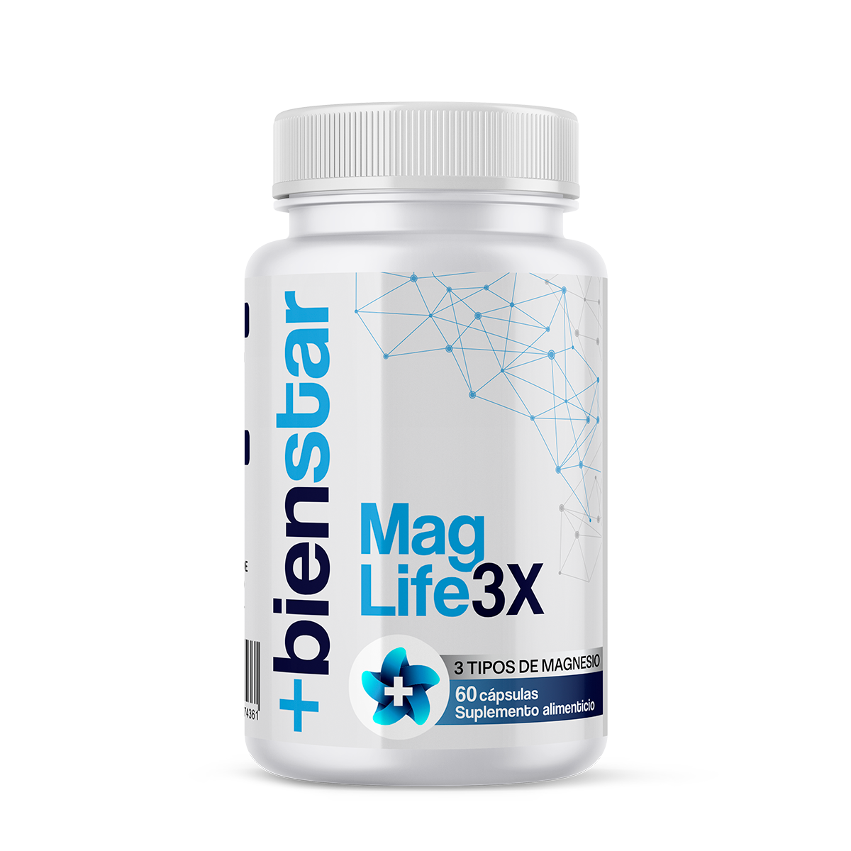 Mag Life3x +bienstar Magnesio: Citrato, Óxido Y Glicinato - Sueño Y Relajación En  60 Cápsulas