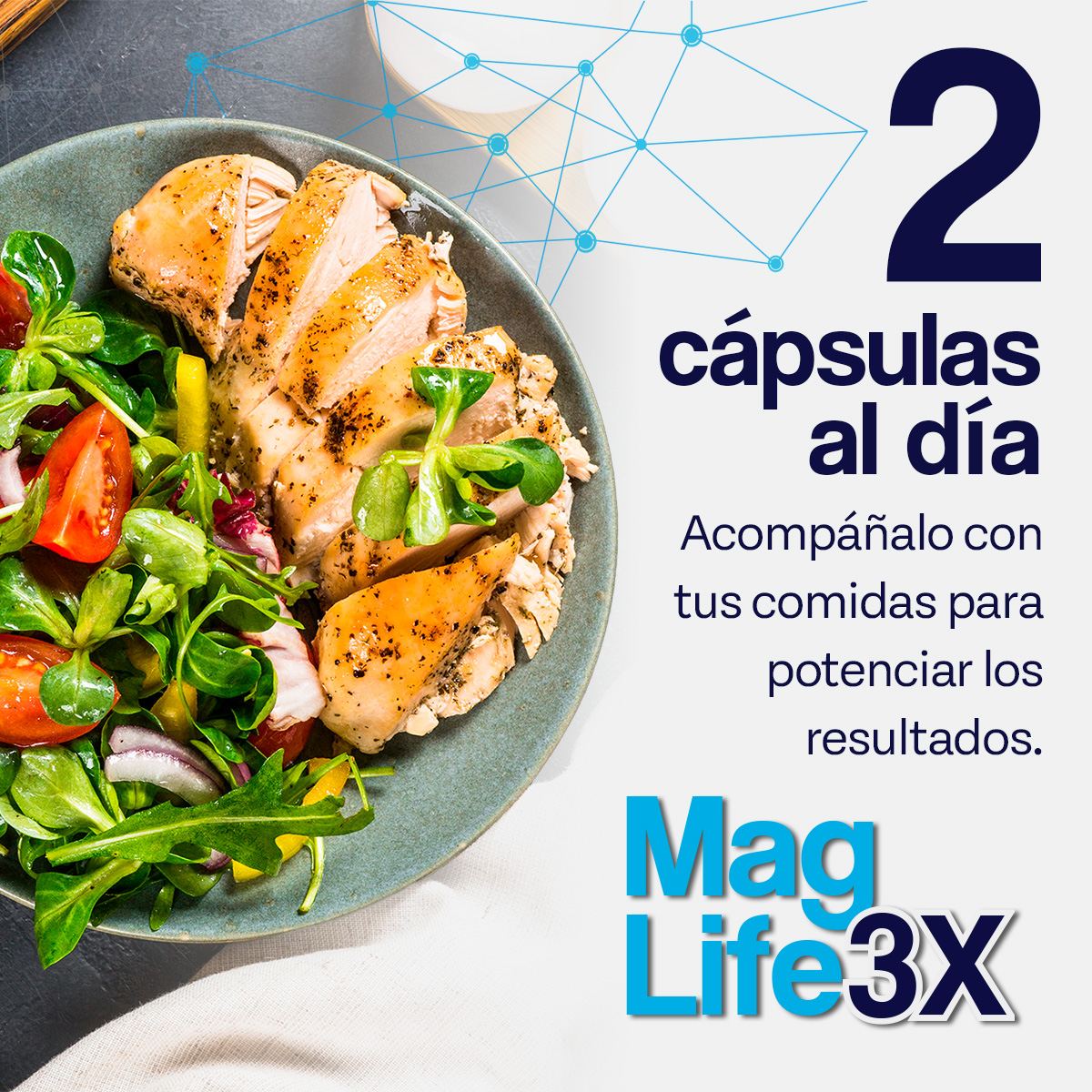 Foto 4 pulgar | Suplemento Mag Life3x +Bienstar Magnesio Citrato Óxido Y Glicinato Sueño y Relajación en  60 Cápsulas