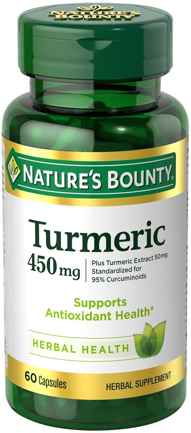 Suplemento de Cúrcuma Nature's Bounty 60 Cápsulas de 450 Mg - Venta Internacional