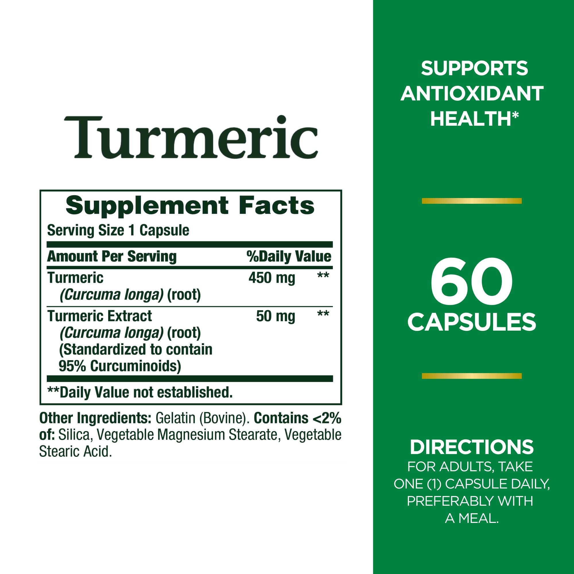 Foto 3 pulgar | Suplemento de Cúrcuma Nature's Bounty 60 Cápsulas de 450 Mg - Venta Internacional