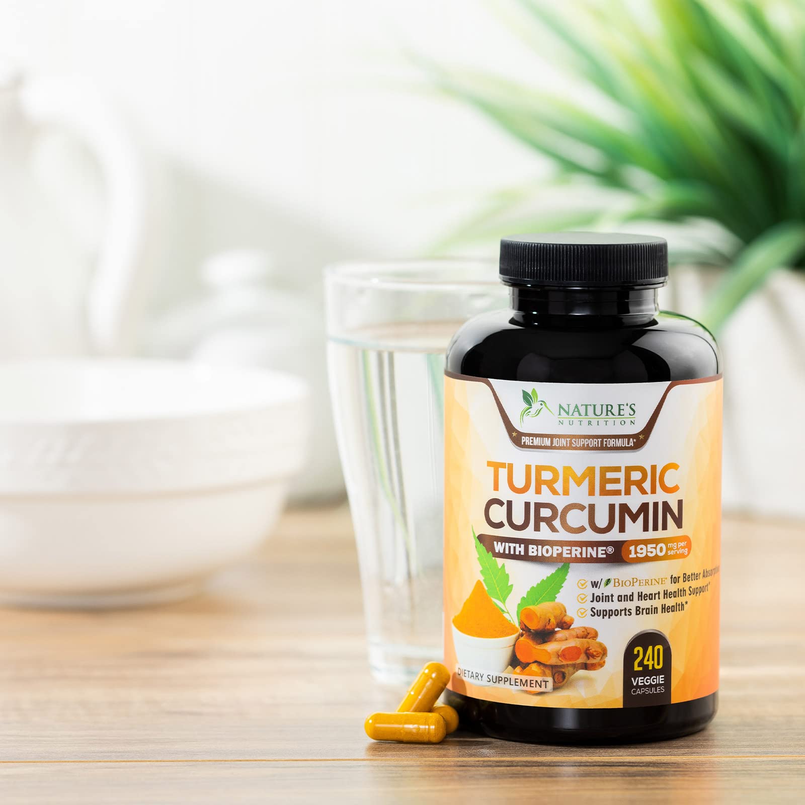 Foto 7 | Suplemento Nature's Nutrition, Cúrcuma Y Curcumina, 1950 Mg - Venta Internacional.