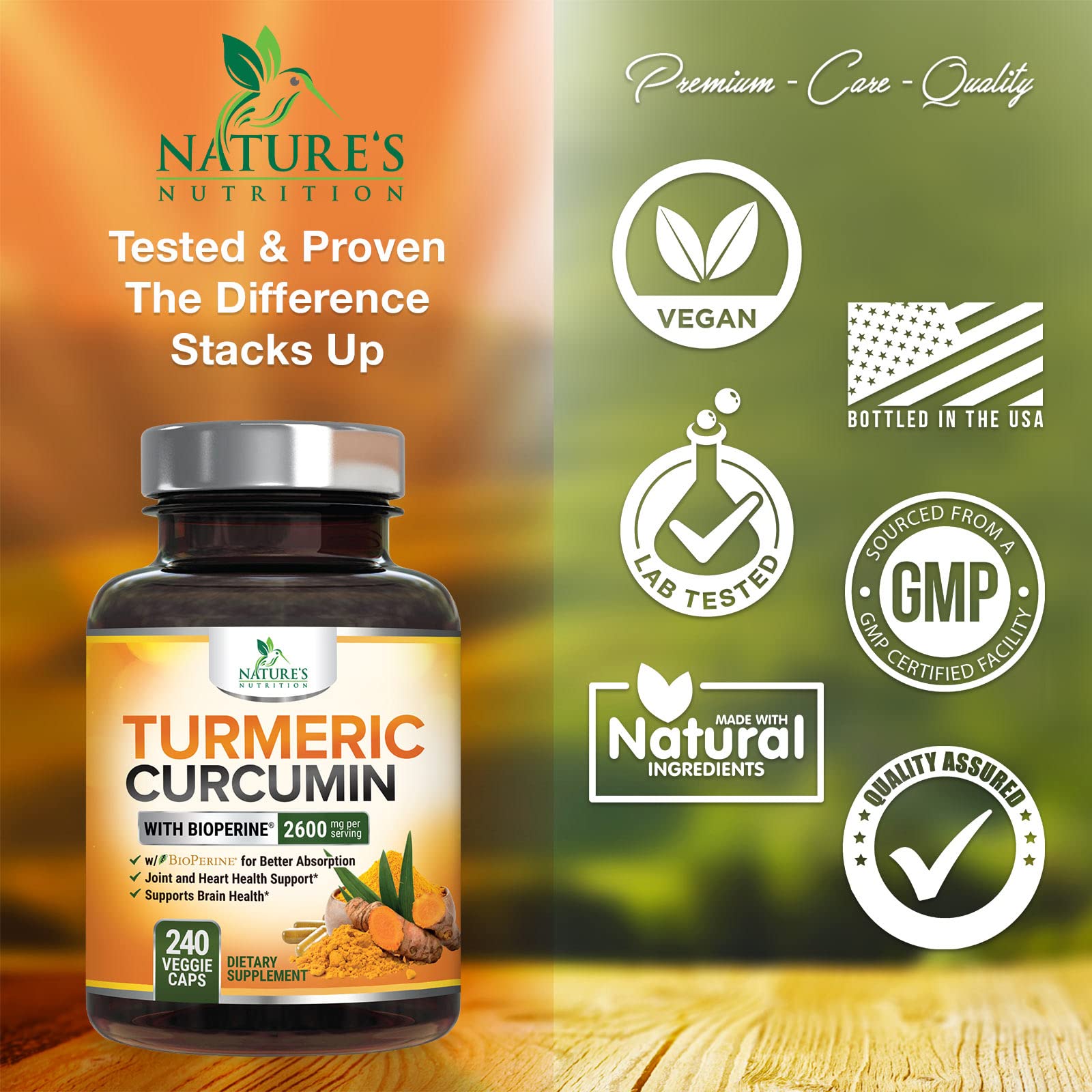 Foto 5 pulgar | Suplemento de Curcumina con Cúrcuma de Nature's Nutrition 240 Cápsulas de 2600 mg - Venta Internacional