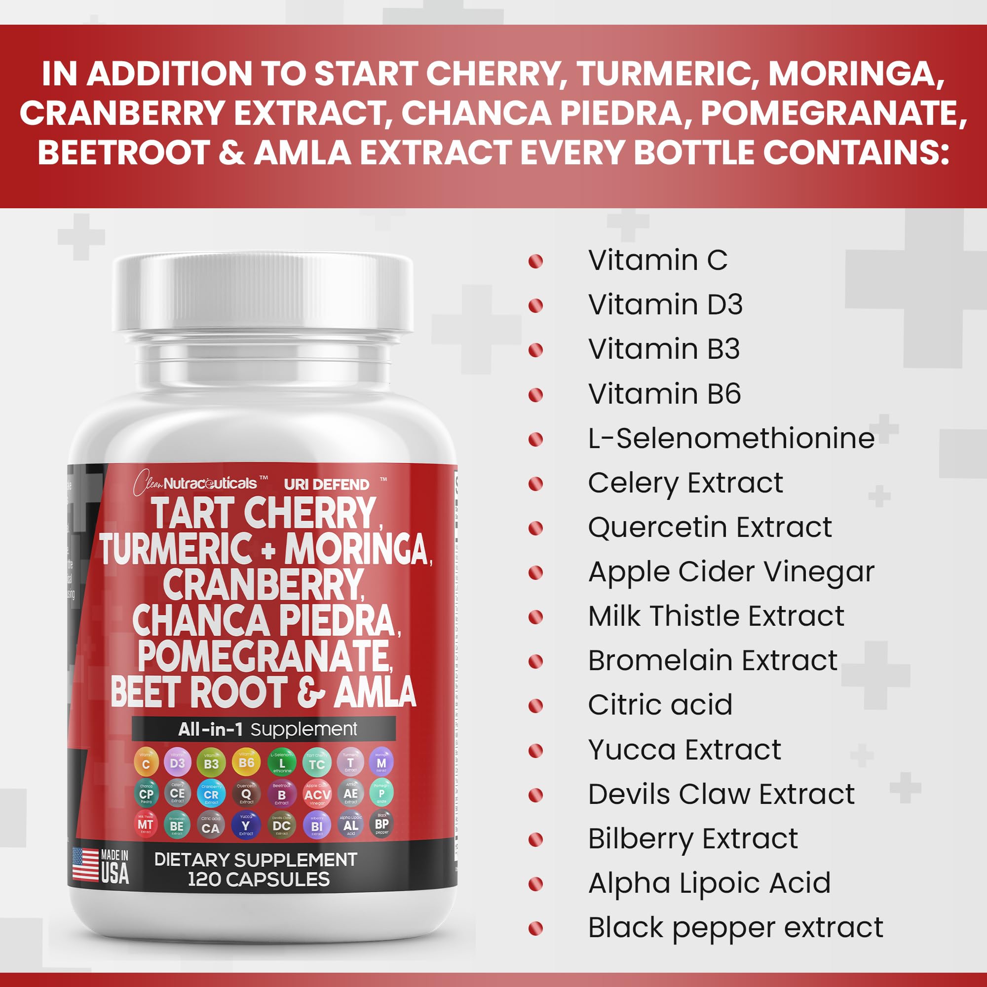 Foto 6 pulgar | Suplemento: Clean Nutraceuticals, Extracto De Cereza Ácida, 2000 Mg - Venta Internacional.