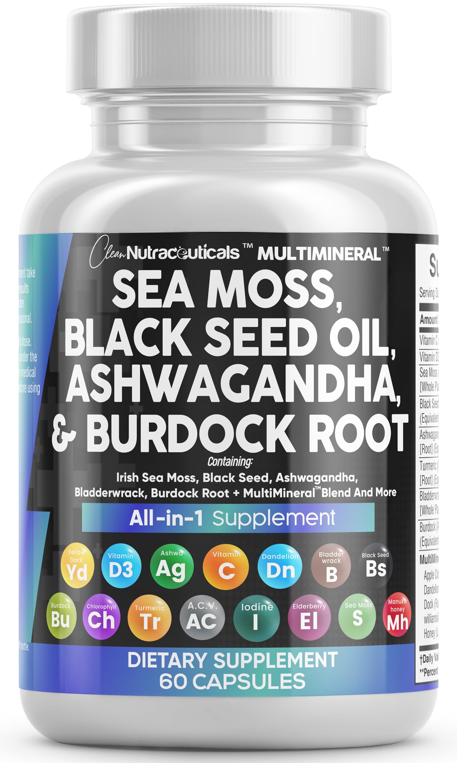 Foto 2 pulgar | Aceite De Semillas Negras De Musgo Marino Supplement Clean Nutraceuticals - Venta Internacional.