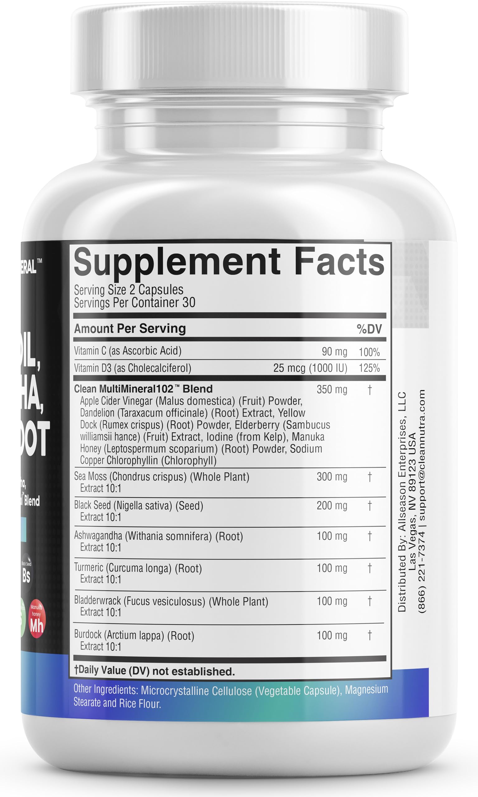 Foto 5 pulgar | Aceite De Semillas Negras De Musgo Marino Supplement Clean Nutraceuticals - Venta Internacional.
