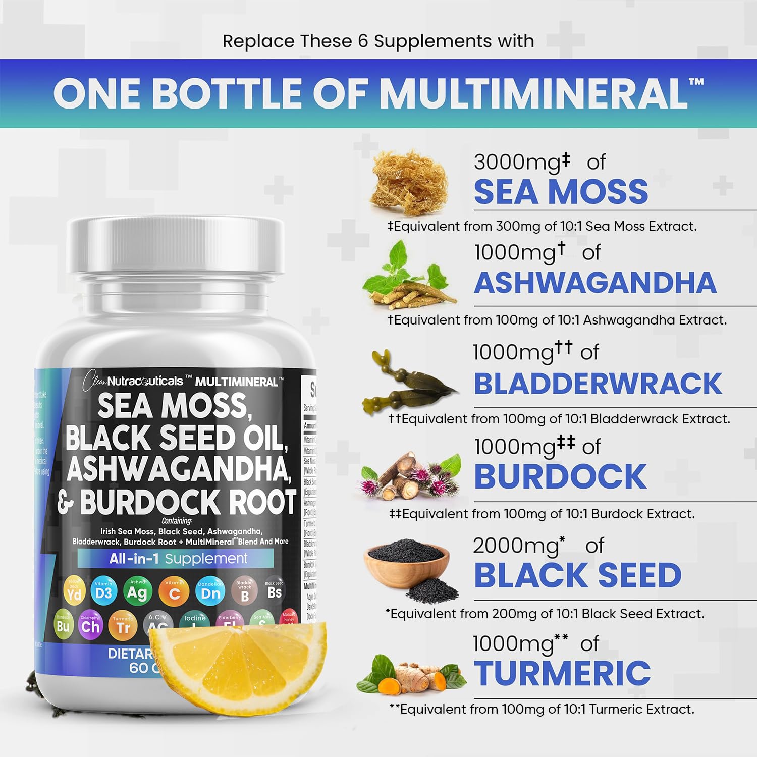 Foto 6 pulgar | Aceite De Semillas Negras De Musgo Marino Supplement Clean Nutraceuticals - Venta Internacional.