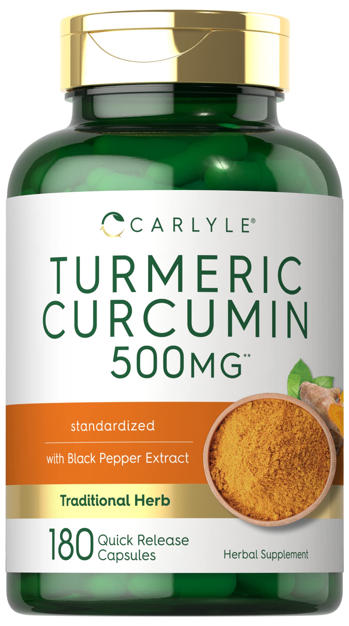Foto 2 pulgar | Suplemento De Curcumina De Cúrcuma Carlyle 500 Mg 180 Cápsulas - Venta Internacional.
