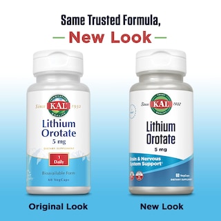 Foto 3 | Suplemento De Orotato De Litio Kal, 5 Mg, 60 Cápsulas Vegetales - Venta Internacional.