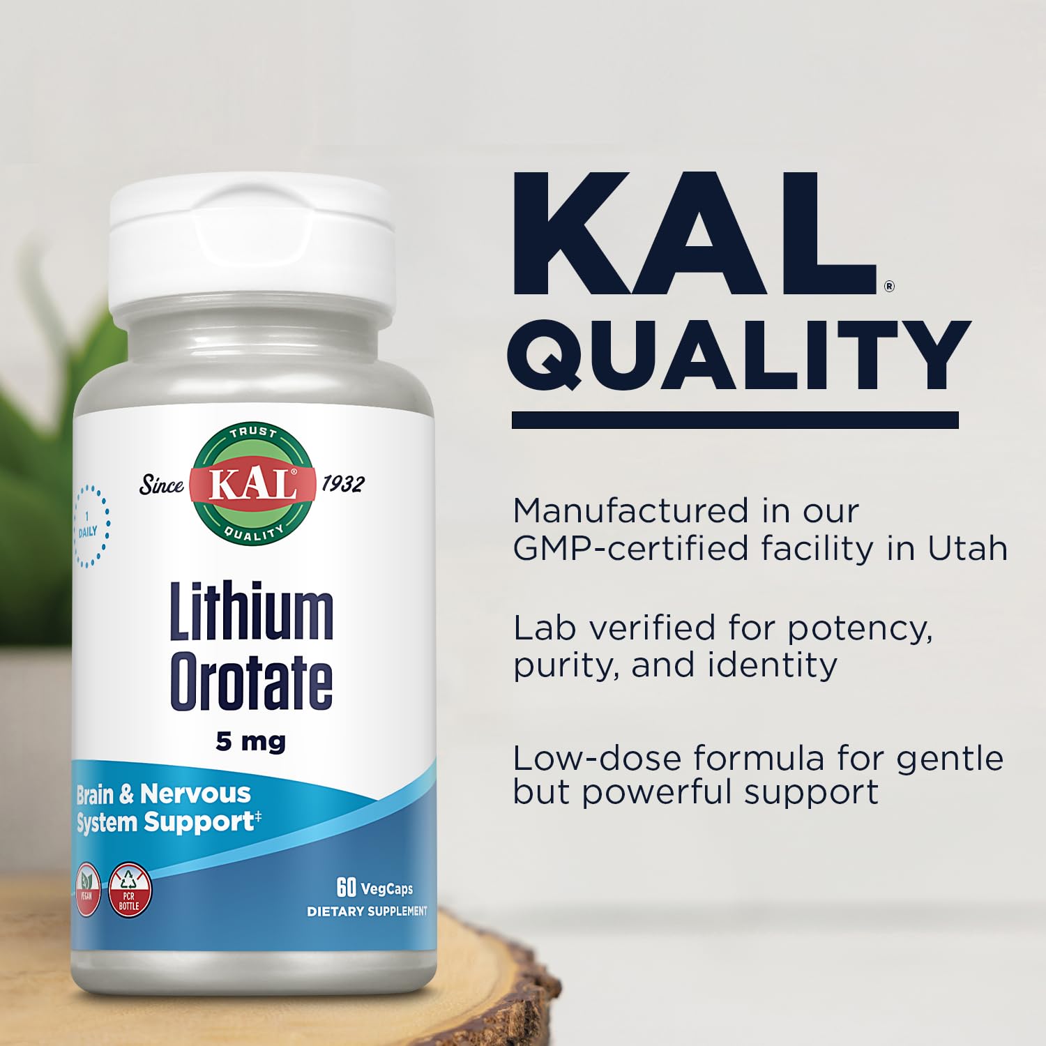 Foto 6 pulgar | Suplemento De Orotato De Litio Kal, 5 Mg, 60 Cápsulas Vegetales - Venta Internacional.