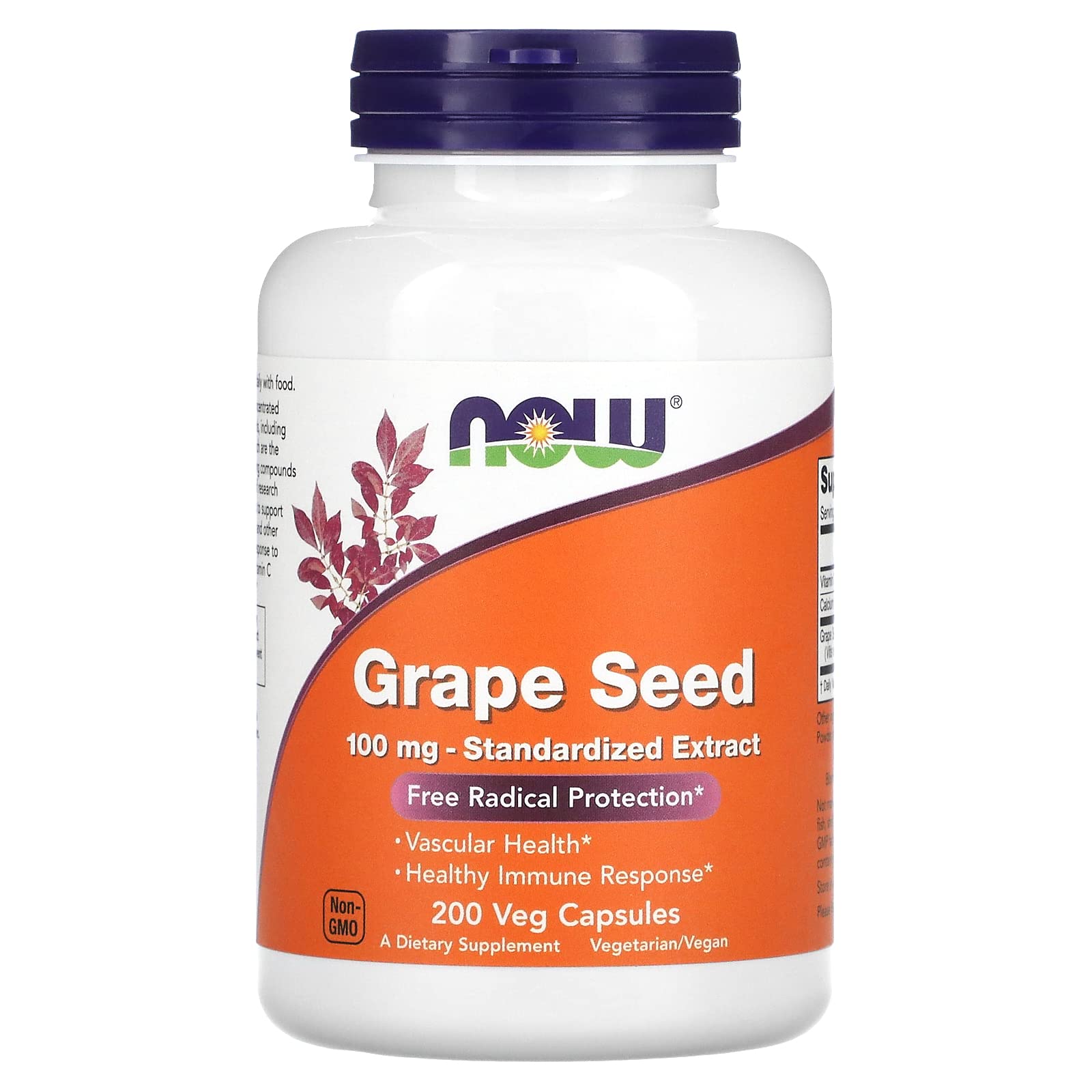 Semillas De Uva Supplements Now Foods 100 Mg Con Vitamina C 200 Cápsulas - Venta Internacional.