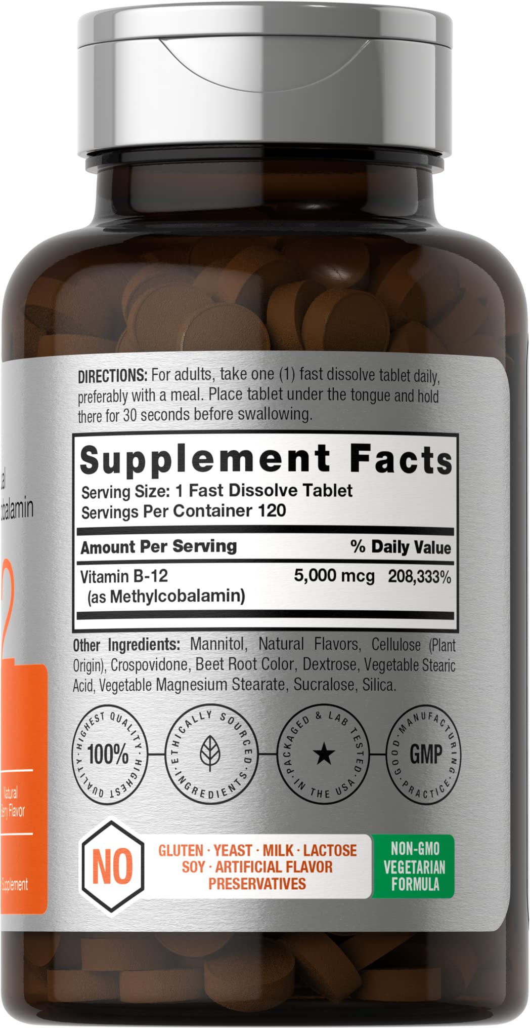 Foto 3 pulgar | Suplemento Horbäach B12 De Metilcobalamina Sublingual 5000 Mcg - Venta Internacional.