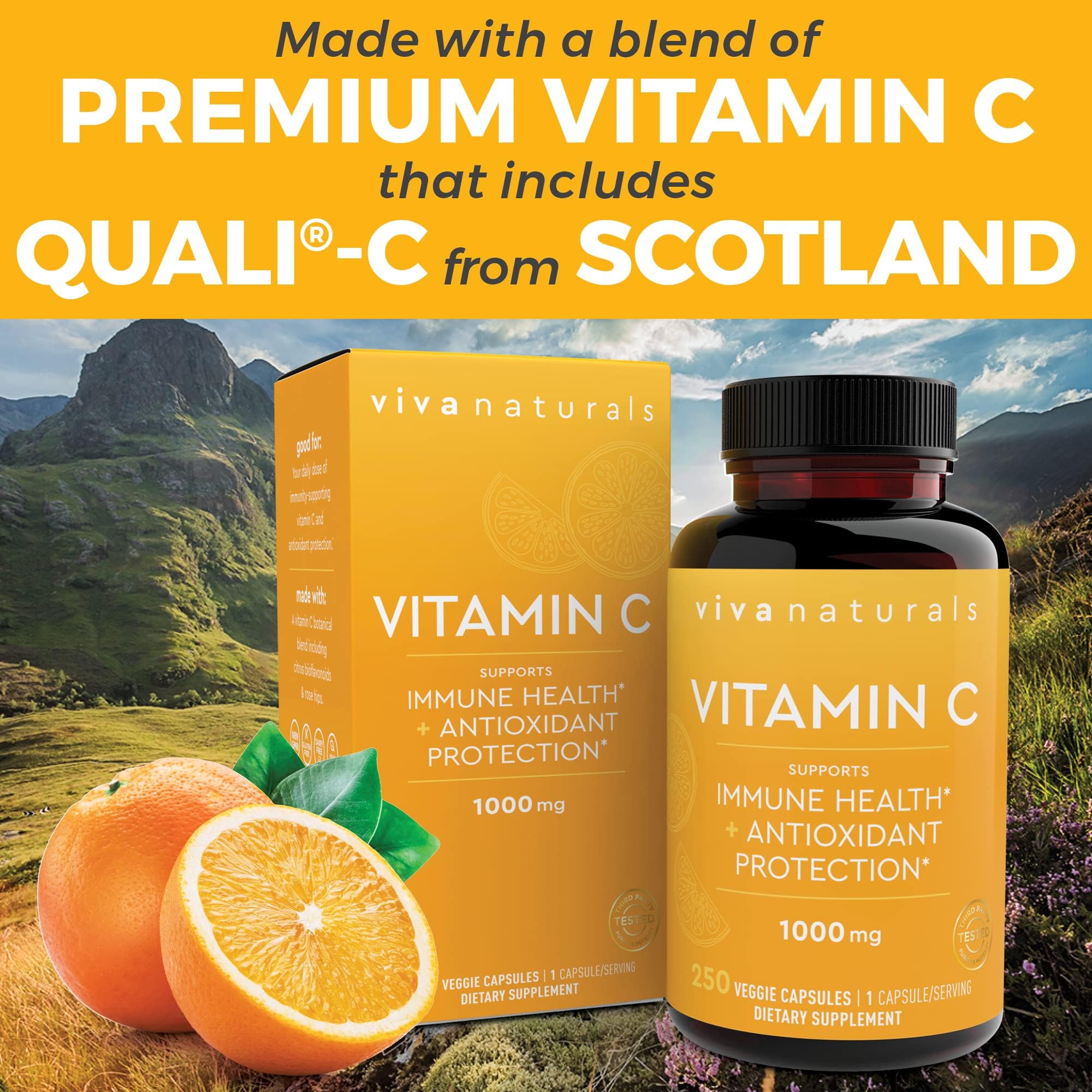 Foto 2 | Suplementos Viva Naturals de Vitamina C 1000 mg 250 Cápsulas - Venta Internacional