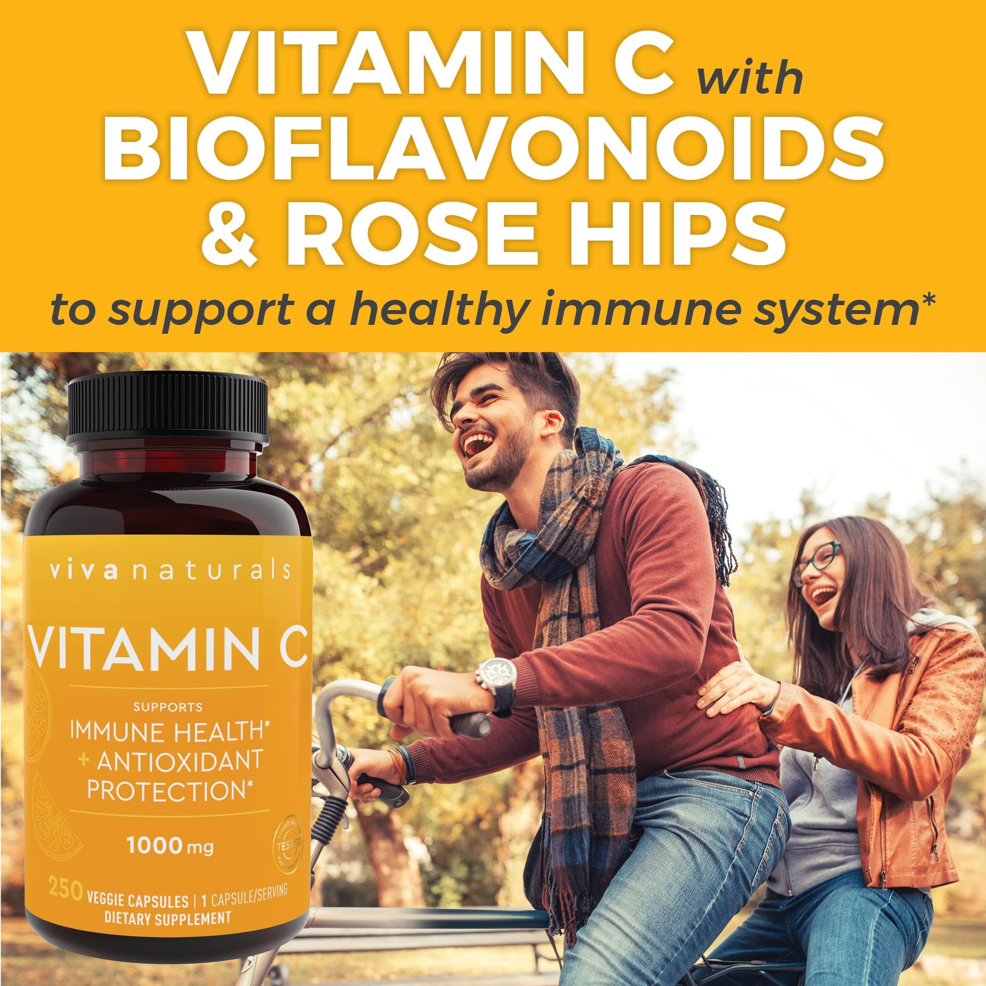 Foto 4 | Suplementos Viva Naturals de Vitamina C 1000 mg 250 Cápsulas - Venta Internacional