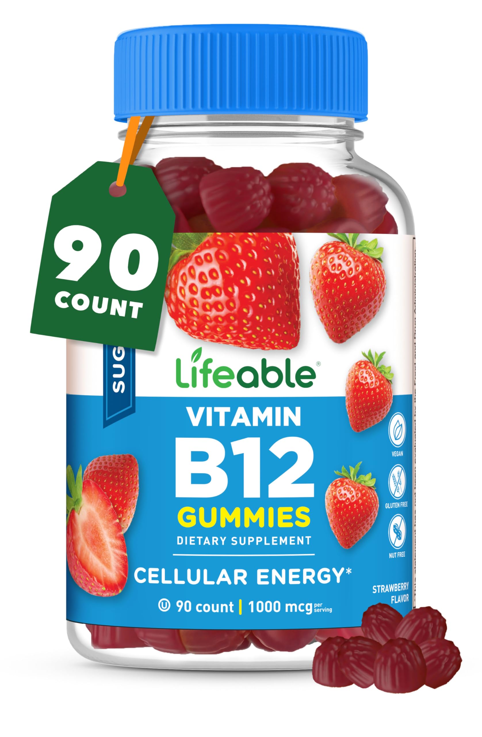 Foto 2 pulgar | Vitamina B12 Lifeable Sin Azúcar 1000 Mcg - Venta Internacional