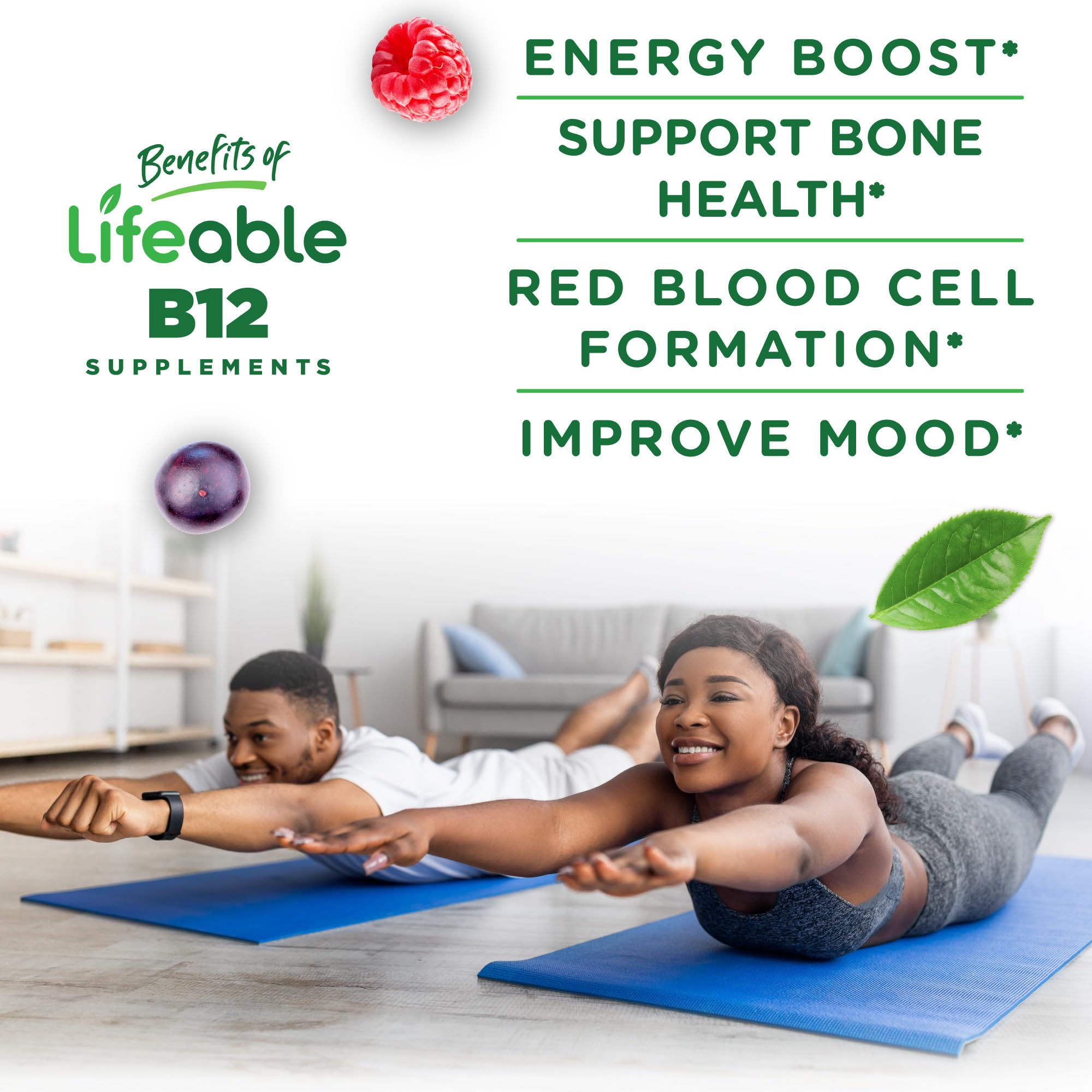 Foto 4 pulgar | Vitamina B12 Lifeable Sin Azúcar 1000 Mcg - Venta Internacional