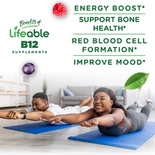 Foto 3 | Vitamina B12 Lifeable Sin Azúcar 1000 Mcg - Venta Internacional