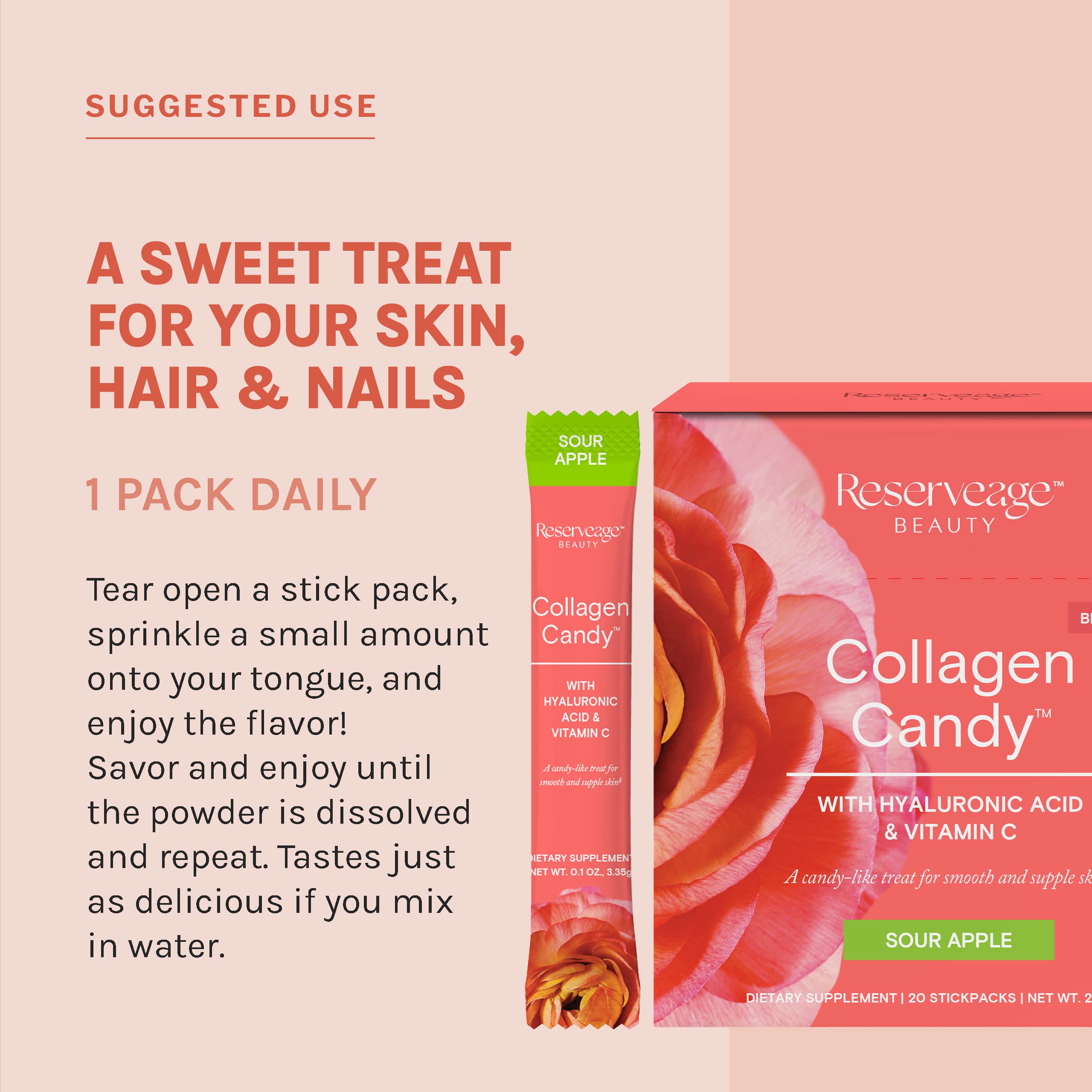 Foto 6 pulgar | Suplemento De Colágeno Reserveage Beauty Collagen Candy 65 Ml - Venta Internacional.
