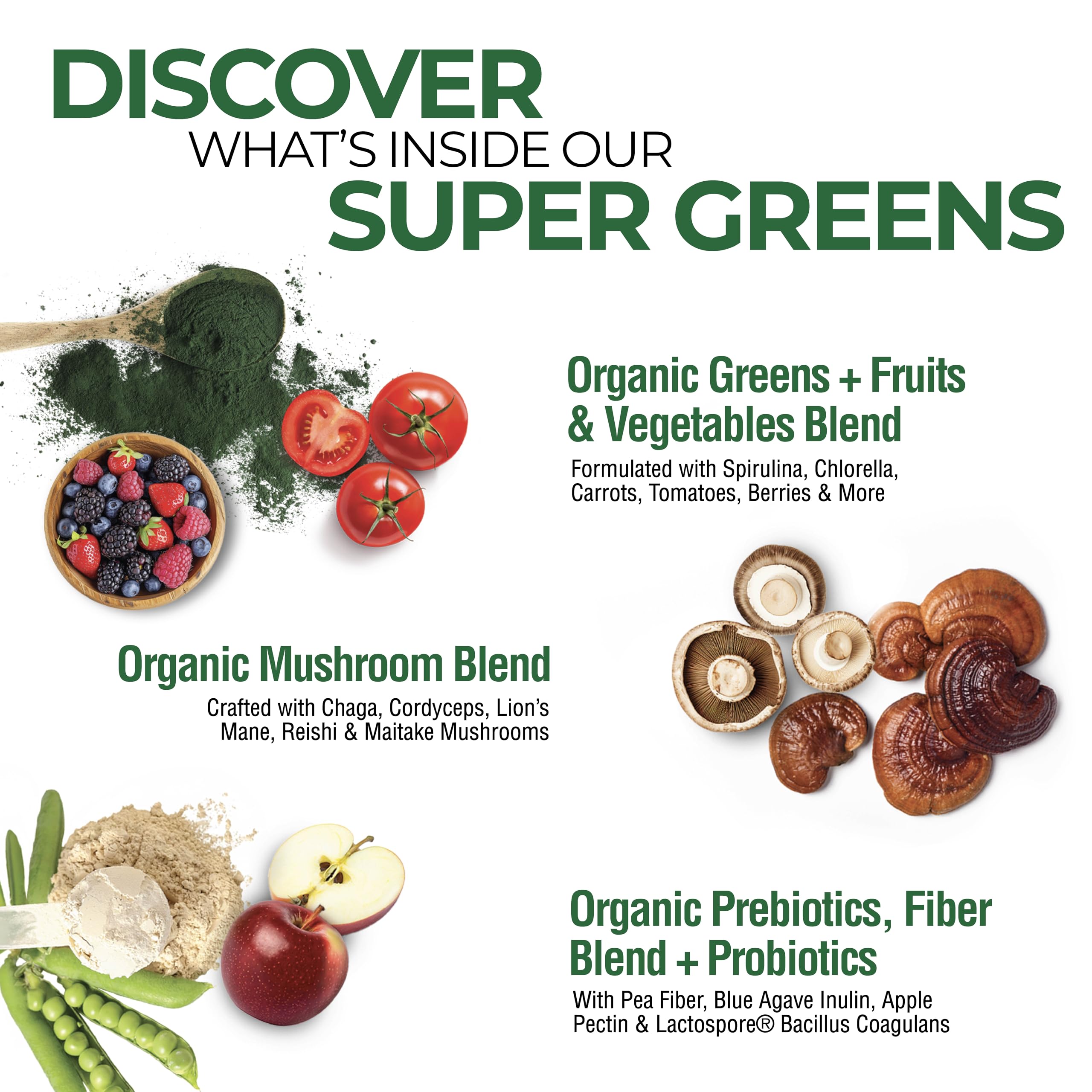 Foto 4 pulgar | Mezcla Para Bebidas Super Greens Country Farms, 900 G, 60 Porciones - Venta Internacional.