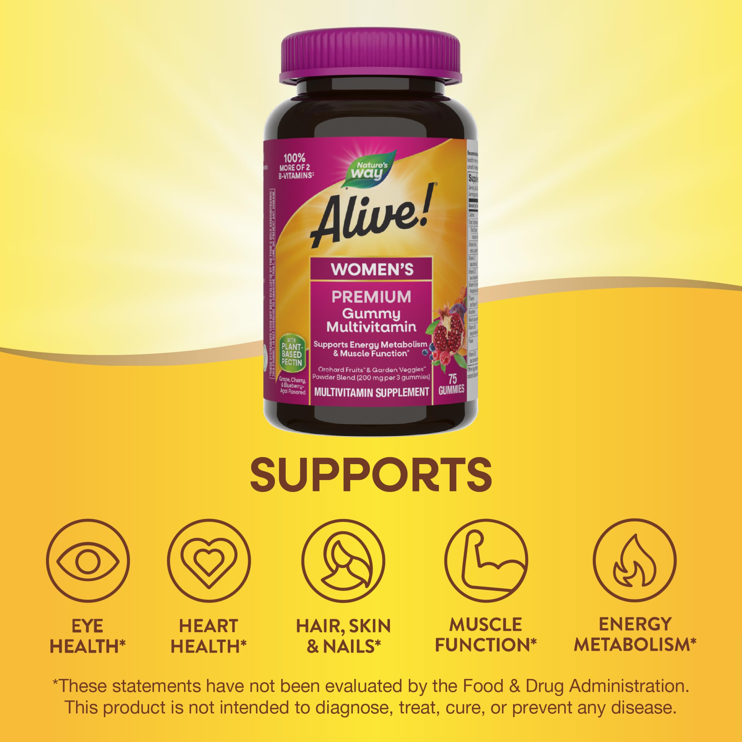 Foto 5 pulgar | ¡multivitamínico Nature's Way Alive! Gummy 75 Premium Para Mujer - Venta Internacional.
