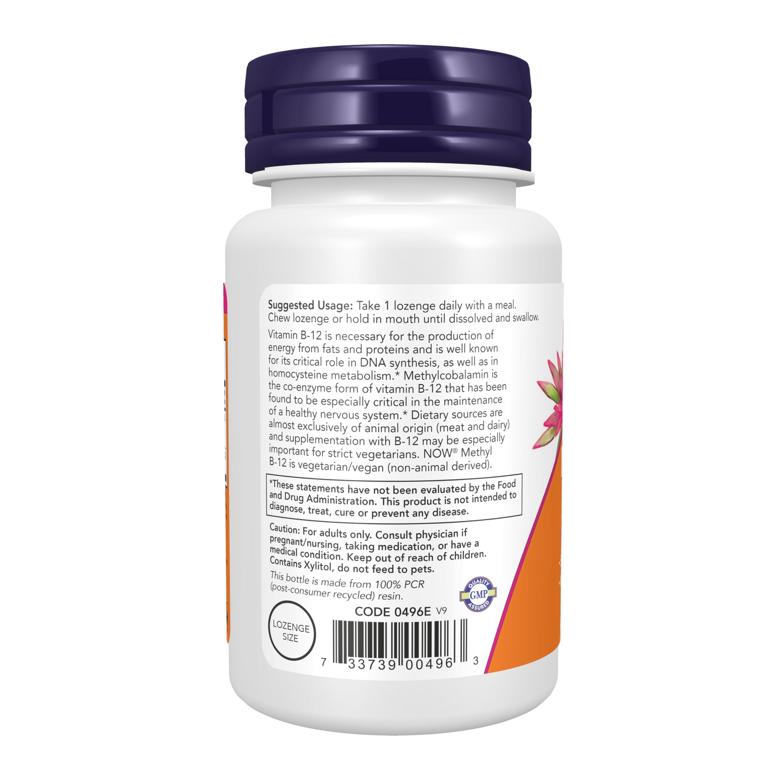 Foto 4 pulgar | Suplemento Now De Metil B-12 5000 Mcg 60 Pastillas - Venta Internacional