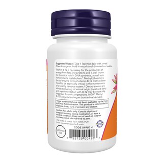 Foto 3 | Suplemento Now De Metil B-12 5000 Mcg 60 Pastillas - Venta Internacional