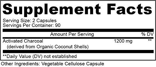 Foto 5 pulgar | Suplemento de Carbón de Coco Activado Puramente Beneficioso de 1200 mg - Venta Internacional