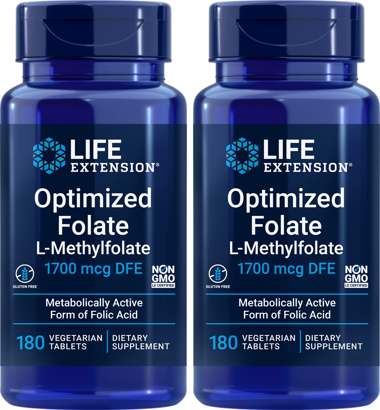 Suplemento Life Extensión Optimized Folate 2 Piezas de 180 Tabletas-Venta Internacional