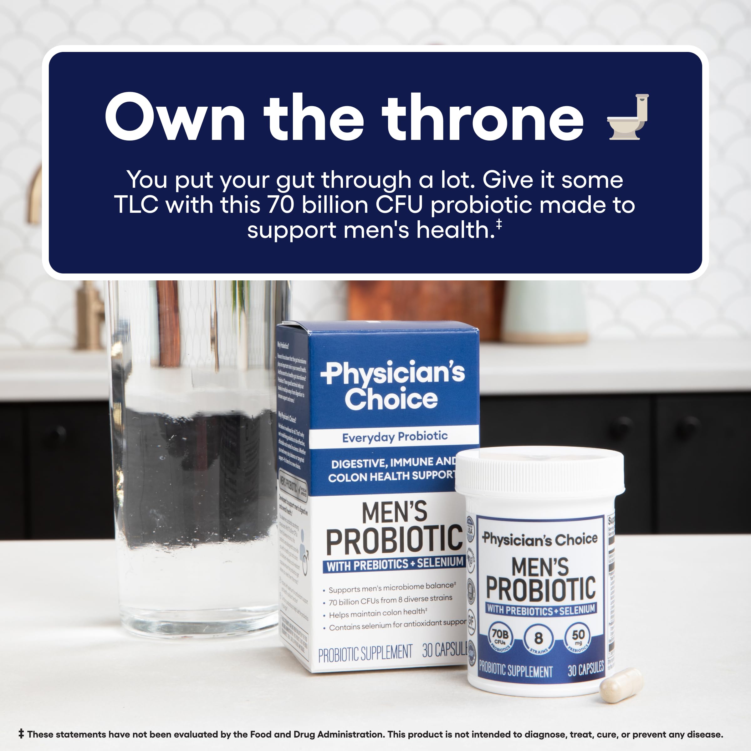 Foto 2 | Probiotic Physician's Choice para Hombres 70B de CFU con Selenio 30 Cápsulas - Venta Internacional