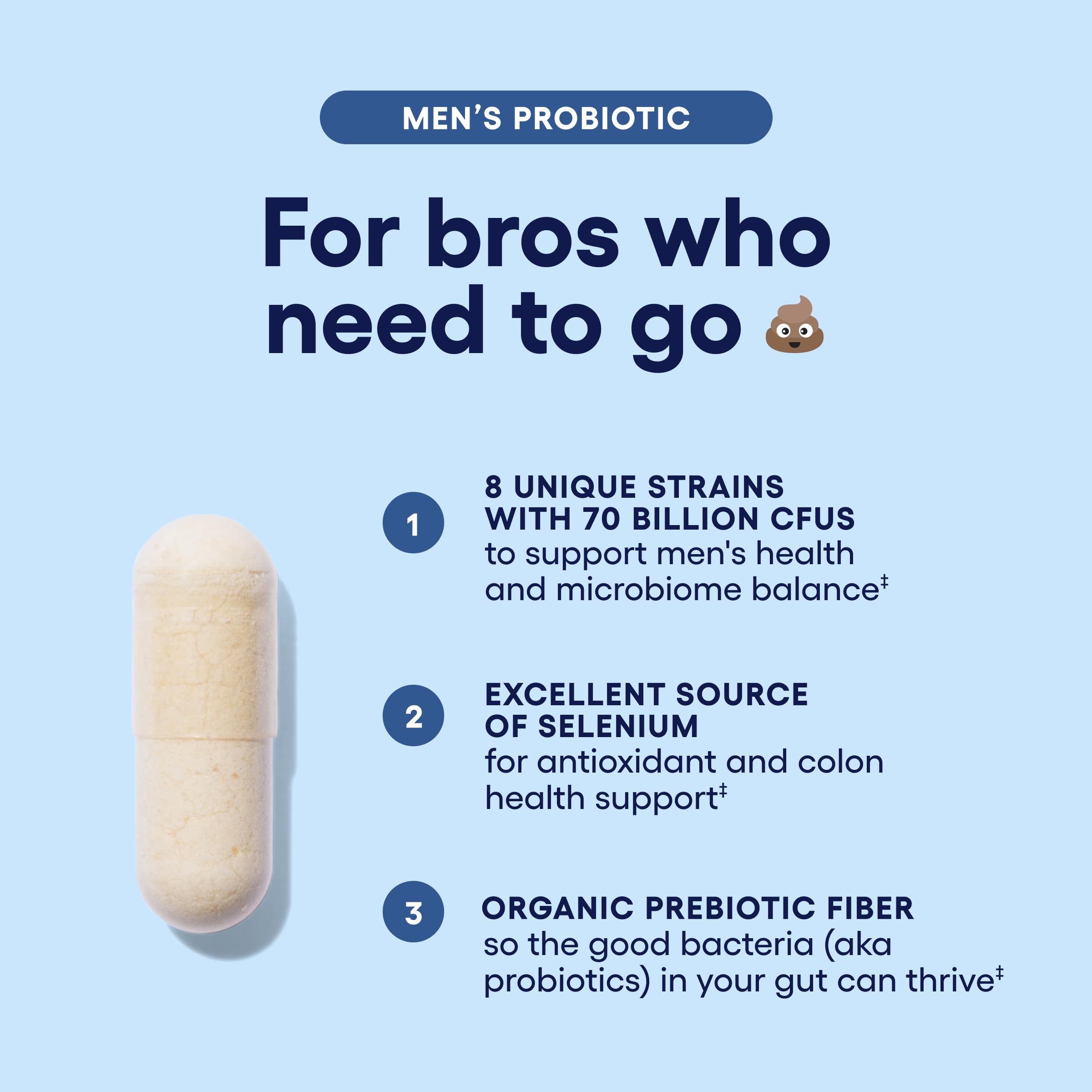 Foto 5 pulgar | Probiotic Physician's Choice para Hombres 70B de CFU con Selenio 30 Cápsulas - Venta Internacional