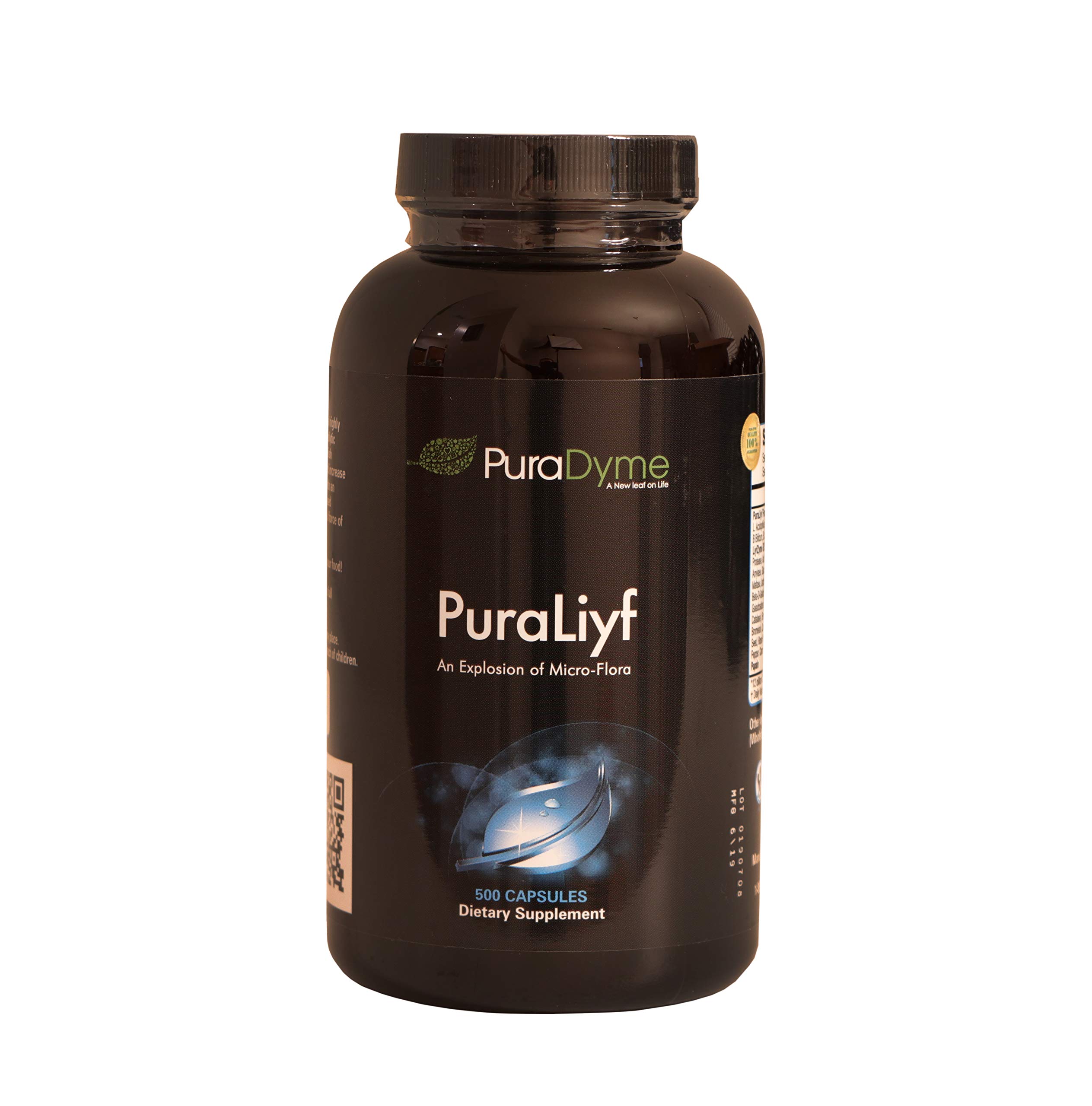 Suplemento Probiótico PuraDyme Puraliyf 500 Cápsulas Vegetarianas - Venta Internacional