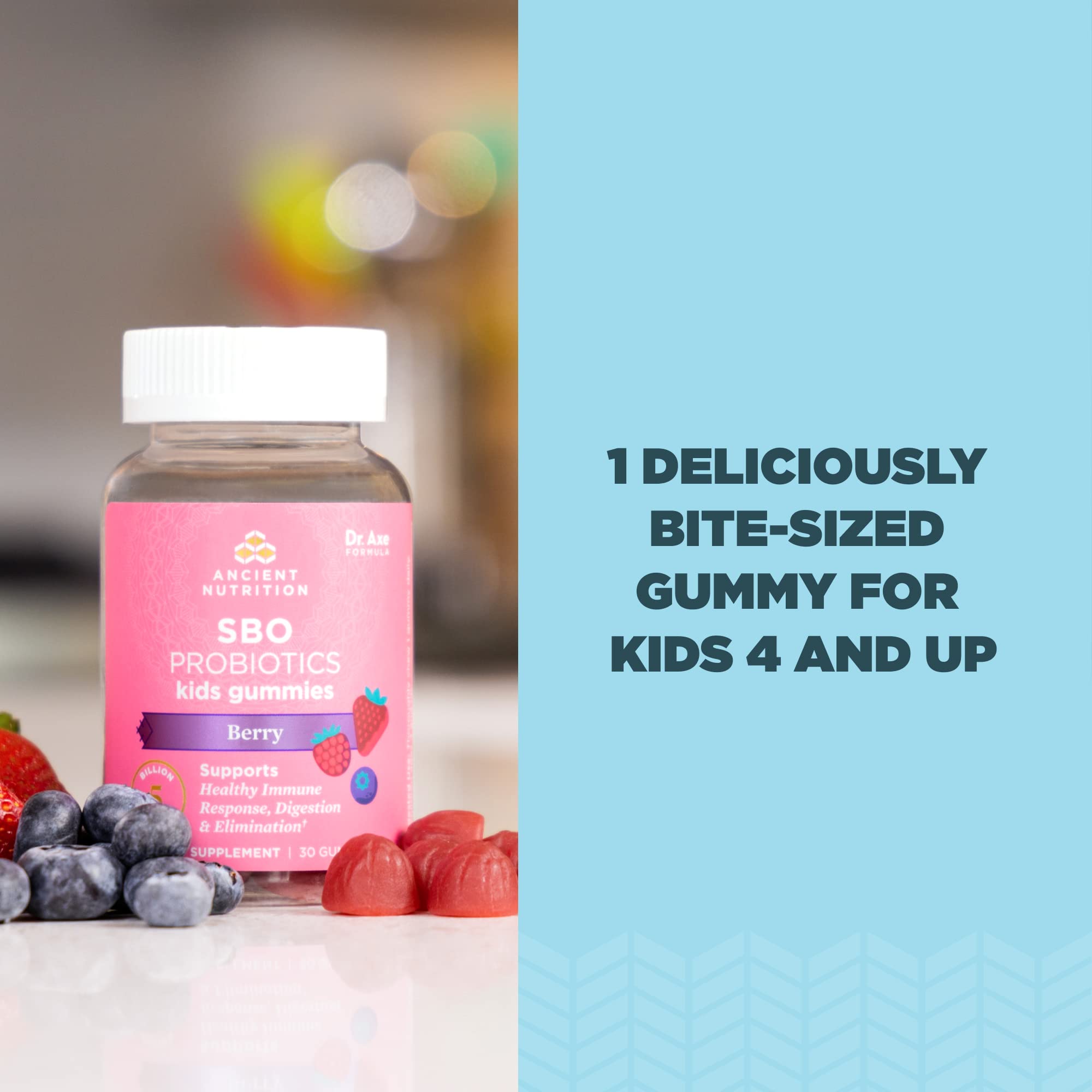 Foto 5 pulgar | Gomitas Probiotics Ancient Nutrition Sabor Bayas para Niños 30 Gomitas - Venta Internacional