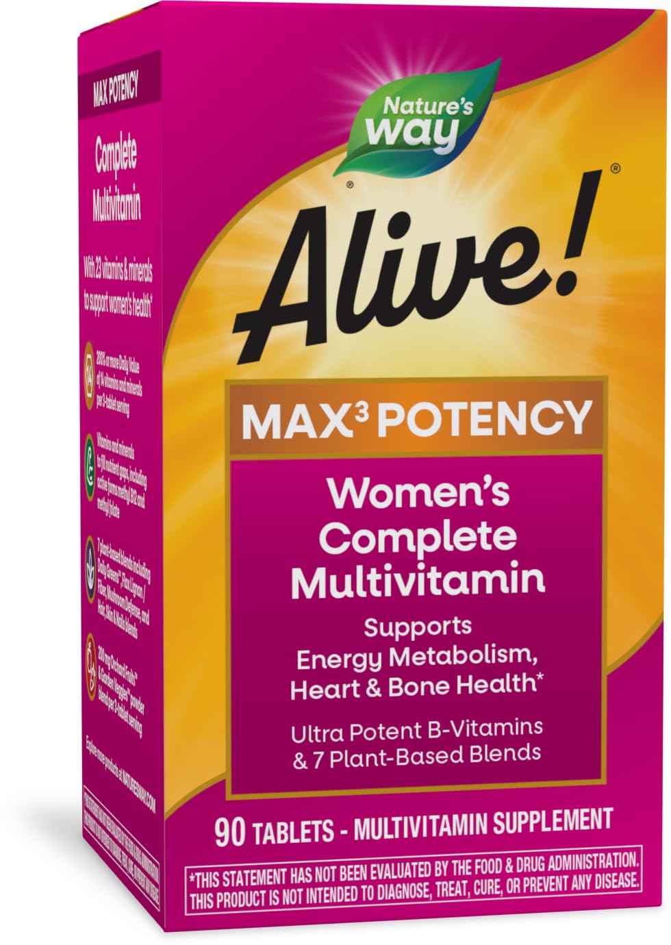 Foto 2 pulgar | Multivitamínico Nature's Way Alive! Max3 Potency Women 90 Comprimidos - Venta Internacional