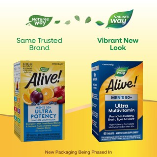 Foto 2 | ¡multivitamínico Nature's Way Alive! Más De 50 Comprimidos Diarios Ultra 60 Para Hombres - Venta Internacional.