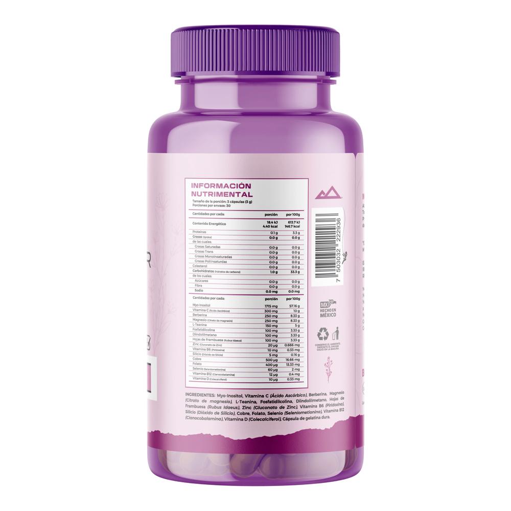 Foto 2 | Flower Balance Femenino Myo Inositol Dim Bouldr 90 Cápsulas
