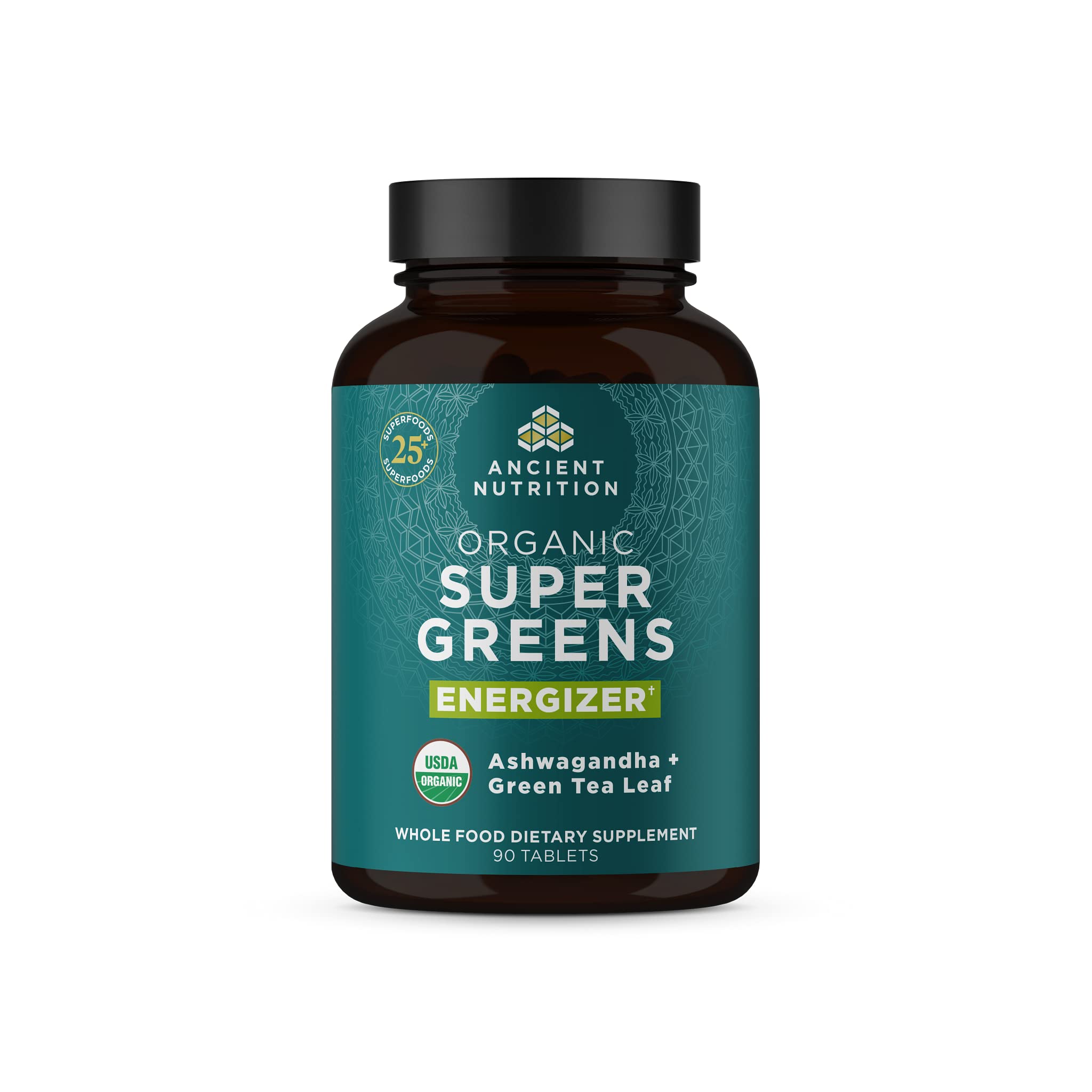 Foto 2 pulgar | Tabletas Energizantes Supergreens Ancient Nutrition 90 Unidades - Venta Internacional