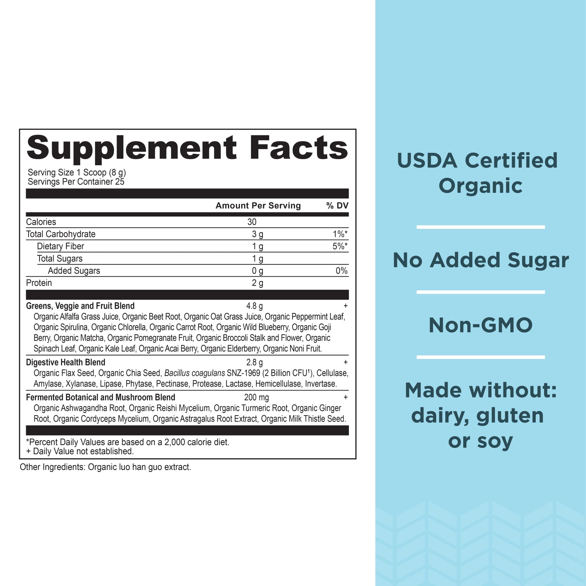 Foto 3 pulgar | Suplemento Ancient Nutrition Super Greens de 200 g-Venta Internacional