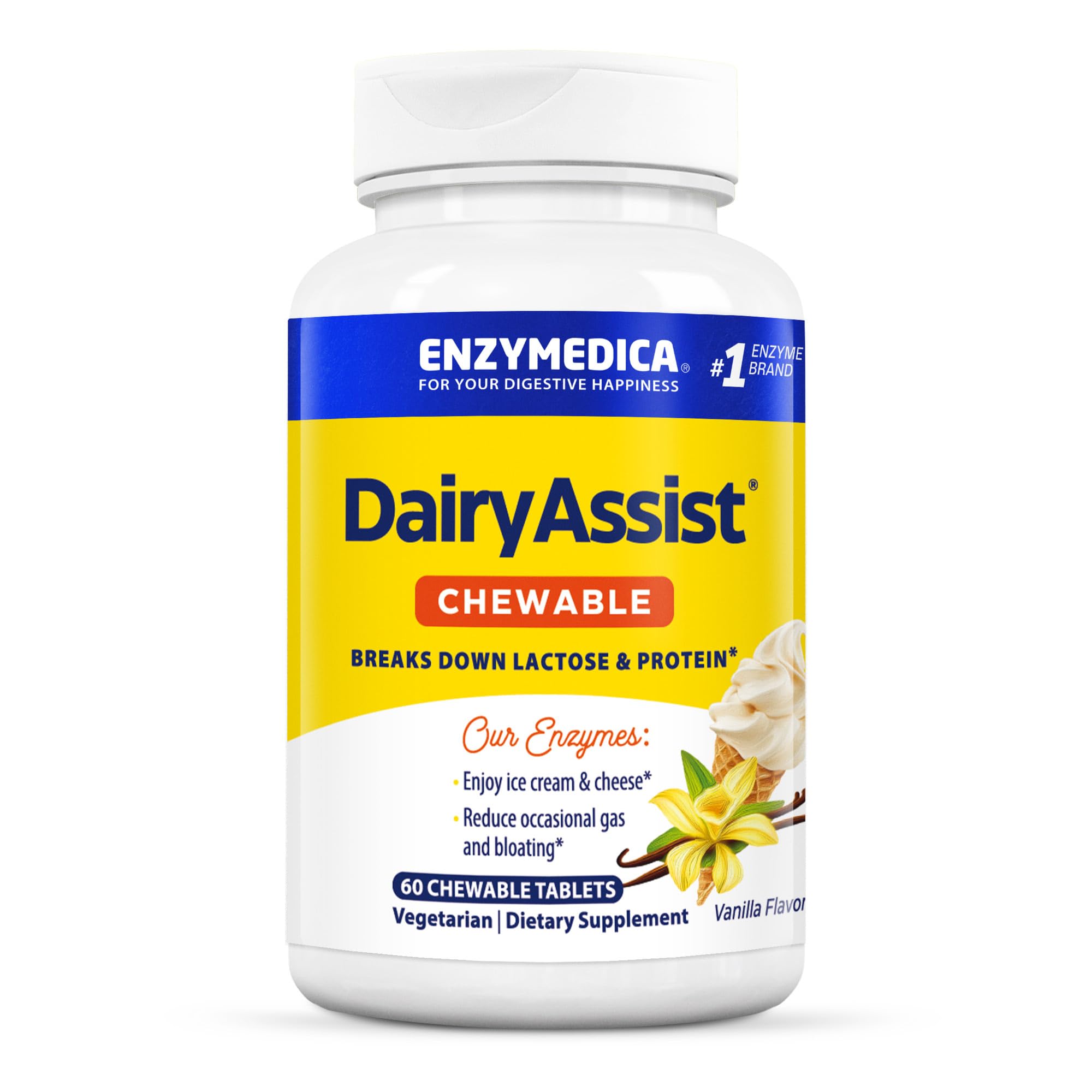 Foto 1 | Suplemento Enzymedica Dairyassist Masticable 60 Comprimidos - Venta Internacional.