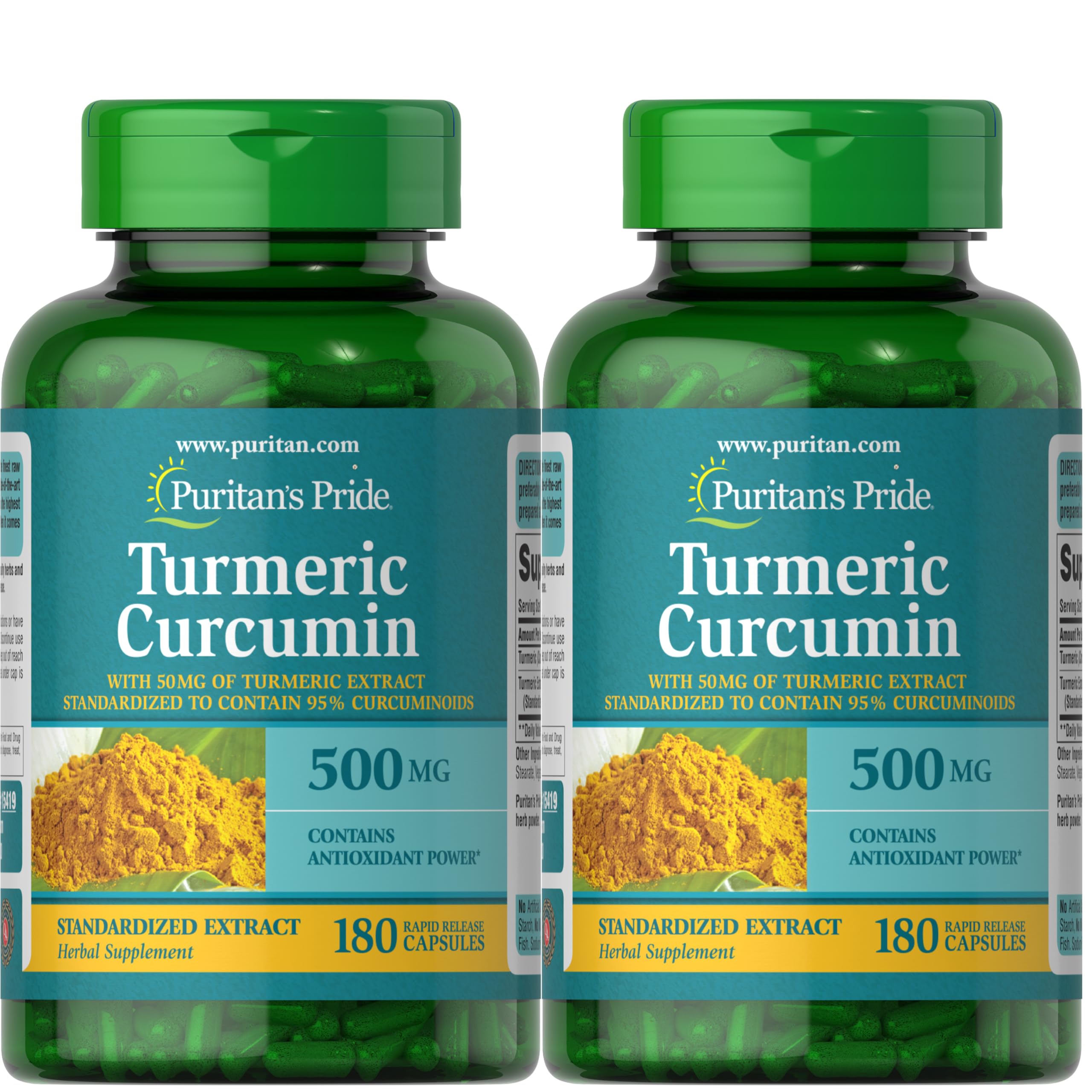 Foto 2 pulgar | Suplemento De Curcumina De Cúrcuma Puritan's Pride, 500 Mg, 360 Unidades - Venta Internacional.